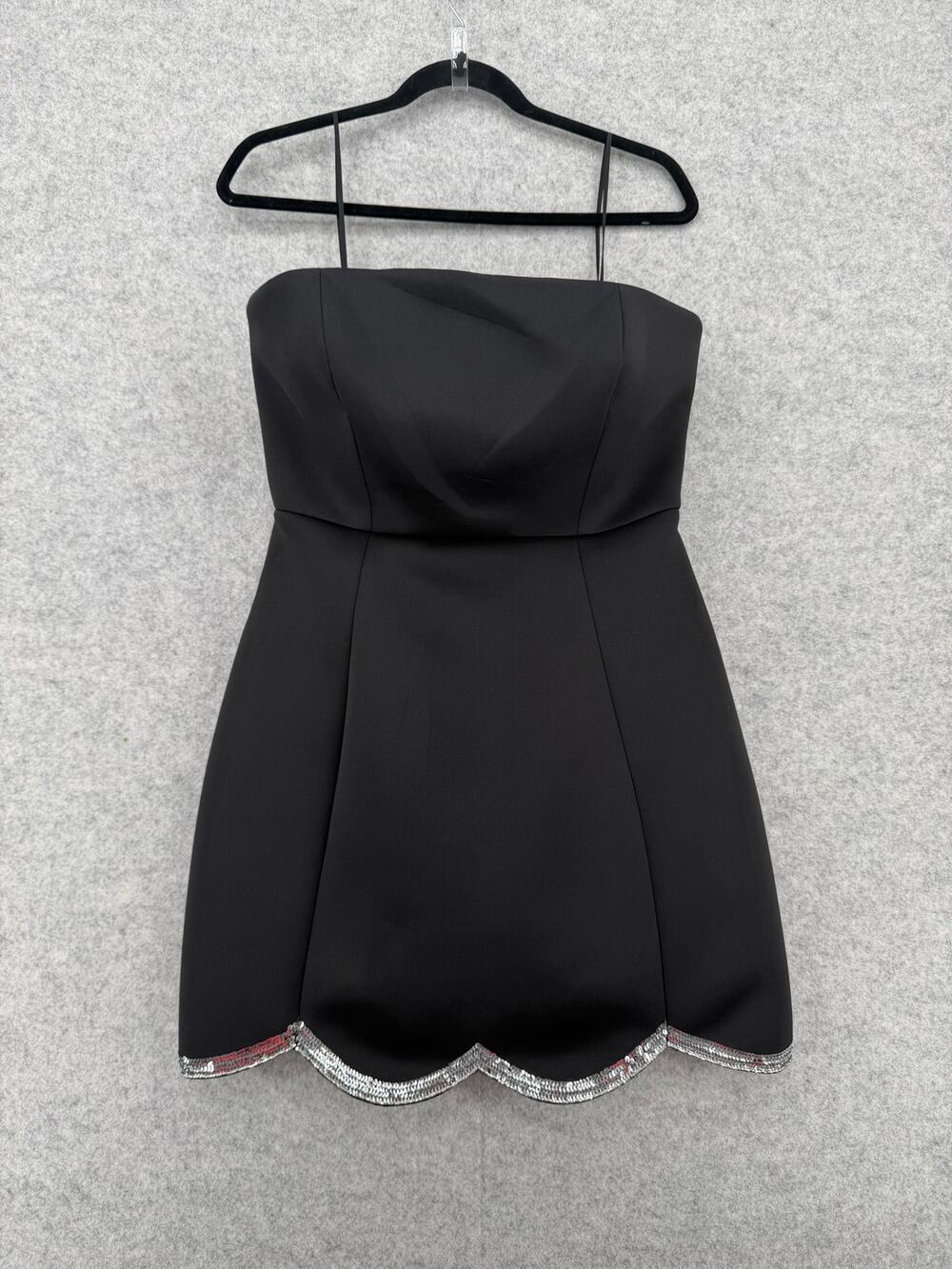 NWT One33 Social Abigail Black Strapless Mini Cocktail Dress Size 10